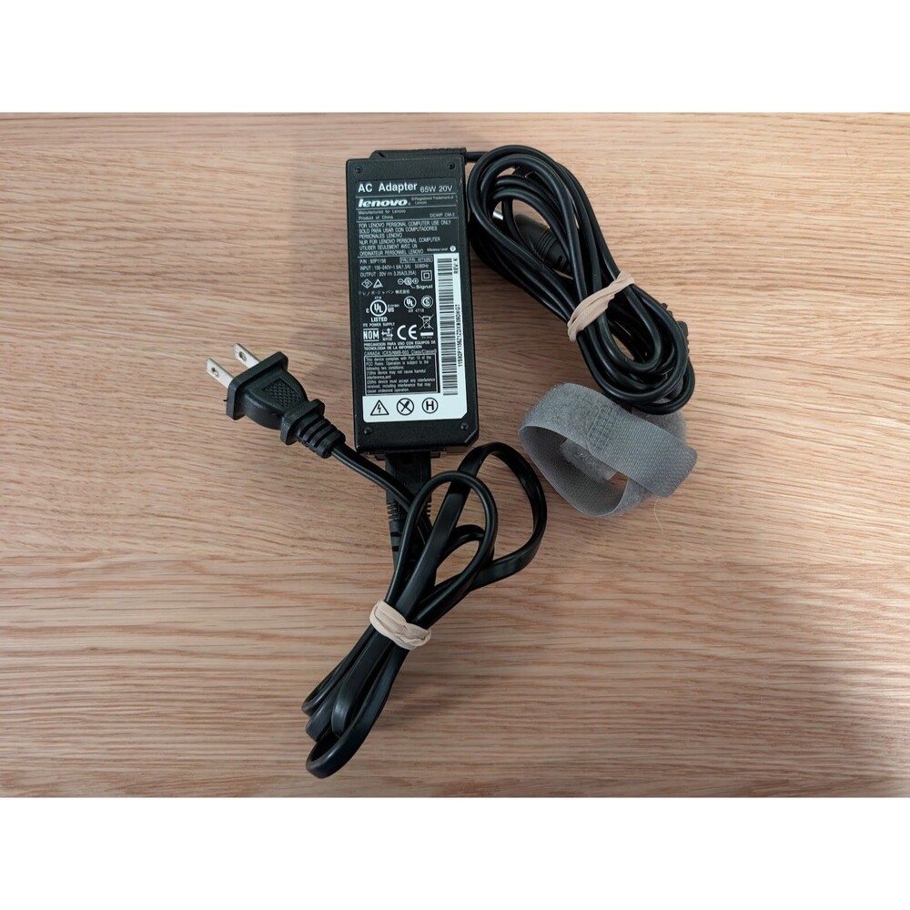 Genuine Lenovo AC Power Adapter Charger Laptop 65W, 20V-3.25A DCWP CM-2 92P1156